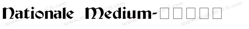 Nationale Medium字体转换